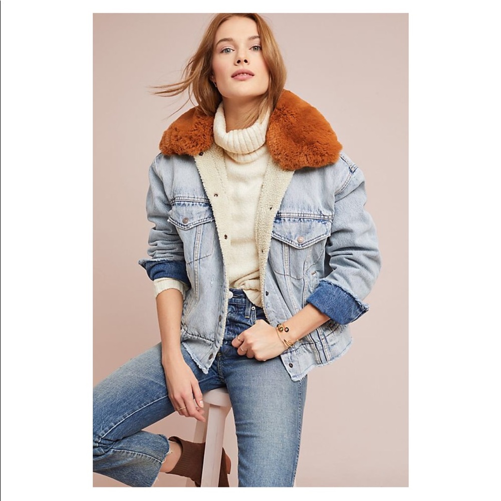 Levi’s Oversized Sherpa-lined Denim Trucker Jacket